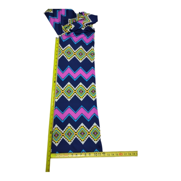 Lady's World Size Large Geometric Pattern Aztec Wide Leg Stretch Pants - Picture 5 of 11